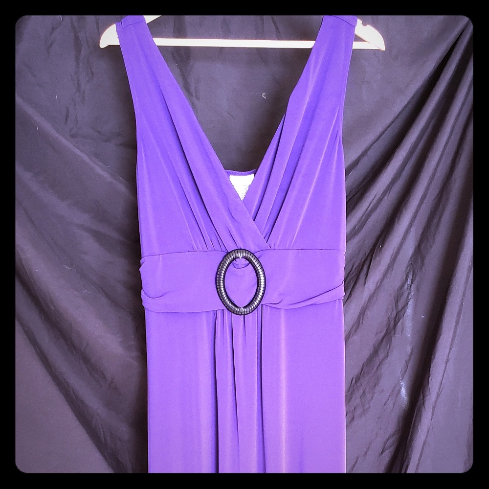 Floor length Purple Gown